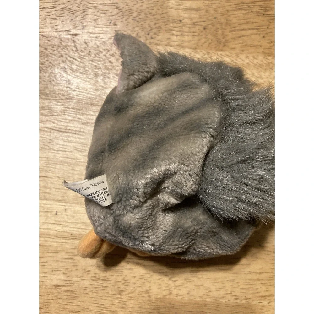 Vintage Furby Buddies Soft Plush Bean Toy 1999 Grey 5